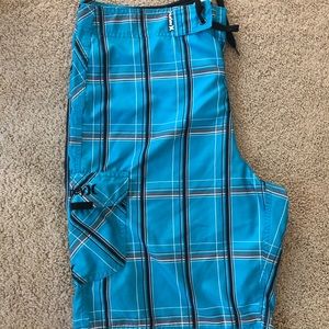 Hurley size 33 blue swim trunks